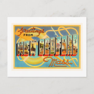 New Bedford Massachusetts MA Old Travel Souvenir Briefkaart