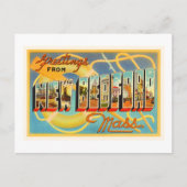New Bedford Massachusetts MA Old Travel Souvenir Briefkaart (Voorkant)