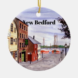 New Bedford Massachusetts New England Painting Keramisch Ornament