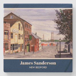 New Bedford Massachusetts New England Painting Stenen Onderzetter
