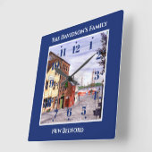 New Bedford Massachusetts New England Painting Vierkante Klok (Hoek)