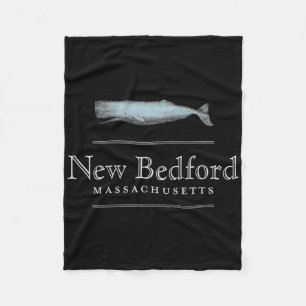 New Bedford Massachusetts Vintage Walvis Ontwerp Fleece Deken