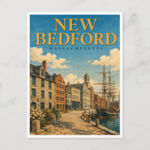New Bedford Massachusetts Walvisvangst District Ge Briefkaart