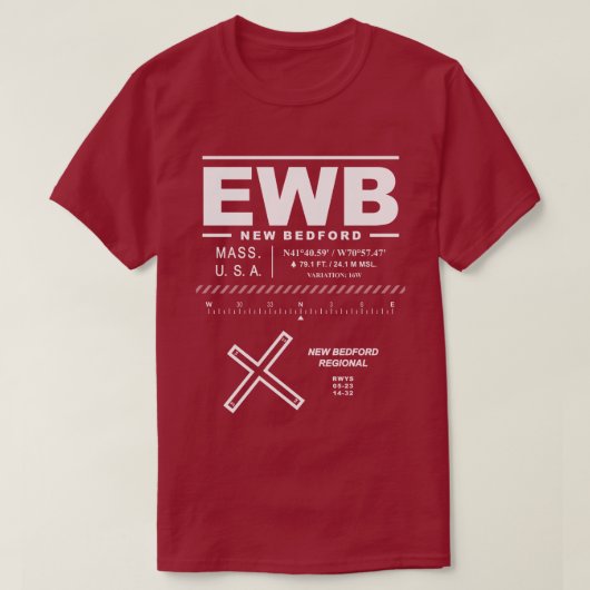 New Bedford Regional Airport WEB T-shirt (Design voorkant)