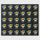 New Bee Funny Insect Bug Dark BG Cadeaupapier (Vlak)