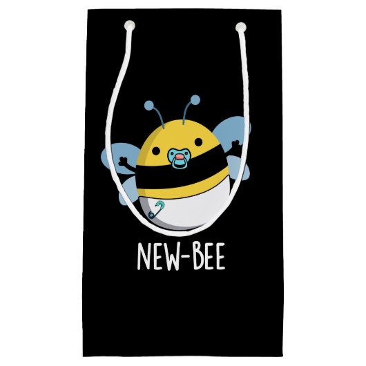 New Bee Funny Insect Bug Dark BG Klein Cadeauzakje (Voorkant)