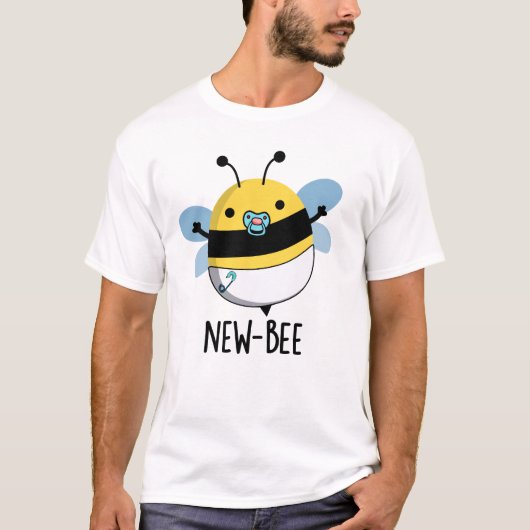 New Bee Funny Insect Bug Pun T-shirt (Voorkant)