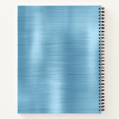 New beginning dusty blue purple drips large custom notitieboek (Achterkant)