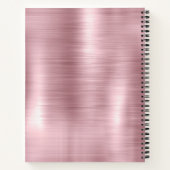 new beginnings blush silver faux glitter large notitieboek (Achterkant)