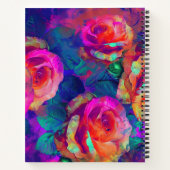 New beginnings colorful bright flowers large  notitieboek (Achterkant)