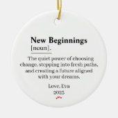 New Beginnings Definition Ornament Gift (Voorkant)