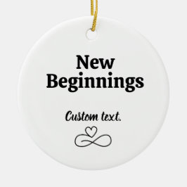 New Beginnings, Divorce Gifts for Her Breakup Xmas Keramisch Ornament