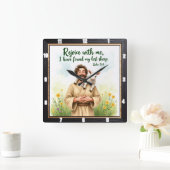 New Beginnings: Found My Sheep Vierkante Klok (Huis)