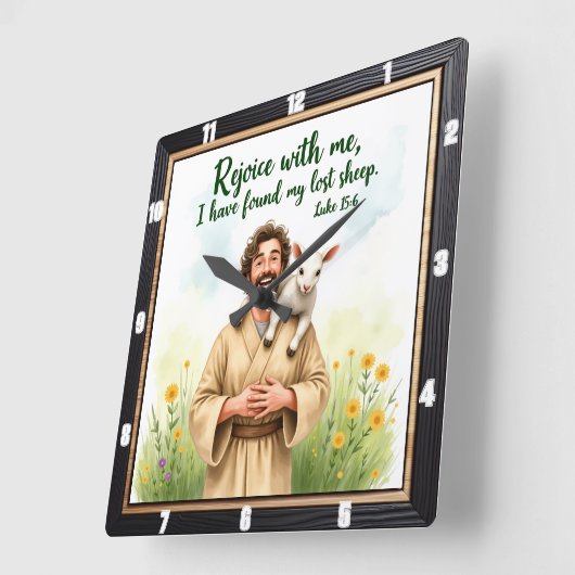 New Beginnings: Found My Sheep Vierkante Klok (Hoek)