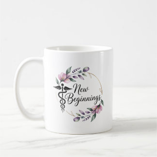 New Beginnings Nursing Graduation Personalized Koffiemok