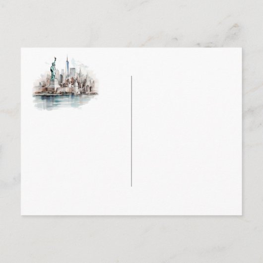New Beginnings NYC Skyline Verhuisaankondiging Aankondigingskaart (Achterkant)