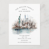 New Beginnings NYC Skyline Verhuisaankondiging Aankondigingskaart (Voorkant)