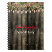New beginnings Rustic Country greenery lights Notitieboek (Voorkant)