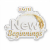 New Beginnings Sticker / Sticker Nuevos Comienzos (Voorkant)