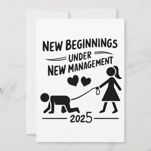New Beginnings Under New Managment 2025 Feestdagenkaart (Voorkant)