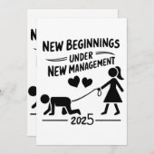 New Beginnings Under New Managment 2025 Feestdagenkaart (Voorkant / Achterkant)