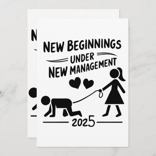 New Beginnings Under New Managment 2025 Feestdagenkaart (Voorkant / Achterkant)