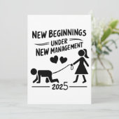 New Beginnings Under New Managment 2025 Feestdagenkaart (Staand voorkant)