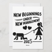 New Beginnings Under New Managment 2025 Feestdagenkaart (Achterkant)
