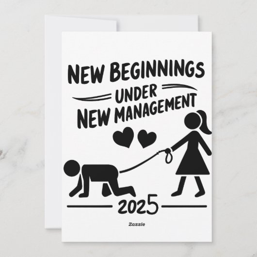 New Beginnings Under New Managment 2025 Feestdagenkaart (Achterkant)