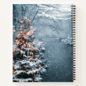 New beginnings woodland white tree custom large notitieboek (Achterkant)