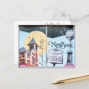 New Bern NC, Geboorteplaats van een Iconische Dran Briefkaart