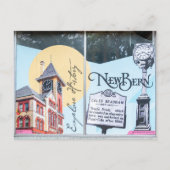 New Bern NC, geboorteplaats van een iconische Drin Briefkaart (Voorkant)