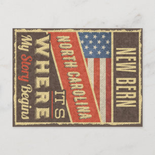 New Bern North Carolina Briefkaart