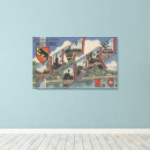 New Bern, North Carolina - Large Letter Scenes Canvas Afdruk (Insitu (Houten vloer))