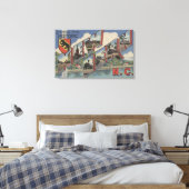 New Bern, North Carolina - Large Letter Scenes Canvas Afdruk (Insitu (Slaapkamer))