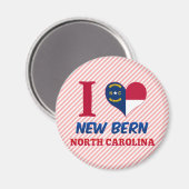 New Bern, North Carolina Magneet (Voorkant / Achterkant)