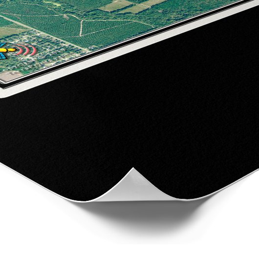 New Bern North Carolina Satellite Poster Map (Hoek)