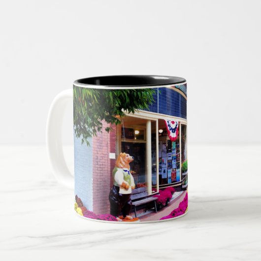 New Bern, North Carolina Tweekleurige Koffiemok (Voorkant links)