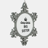 New Big Sister Tin Sneeuwvlok Ornament (Links)