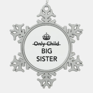 New Big Sister Tin Sneeuwvlok Ornament