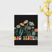 New Big Sister Wildflower First Birthday & Bab Kaart (Gele Bloem)