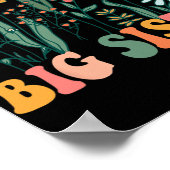 New Big Sister Wildflower First Birthday &amp; Bab Poster (Hoek)