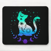 New Blue Gay Male Mlm Pride Flag, Astrology Cat Muismat (Voorkant)