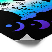 New Blue Gay Male Mlm Pride Flag, Astrology Cat  Poster (Hoek)