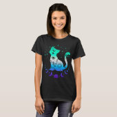 New Blue Gay Male Mlm Pride Flag, Astrology Cat  T-shirt (Voorkant volledig)