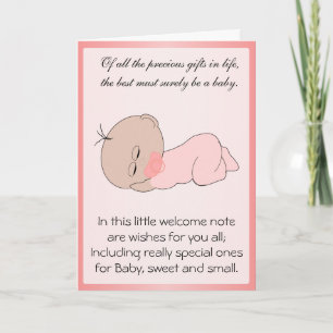 New Born Baby Girl Kaart