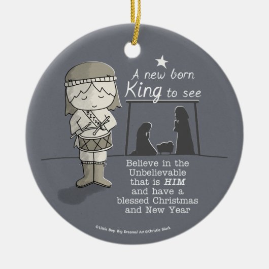 New Born King Keramisch Ornament (Voorkant)