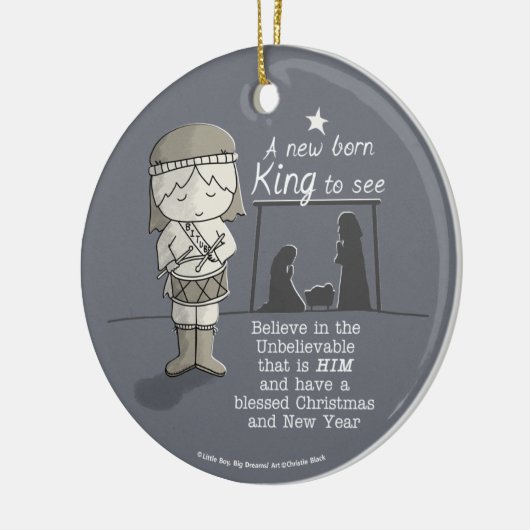 New Born King Keramisch Ornament (Links)