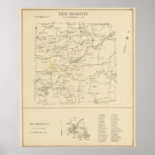 New Boston, Hillsborough Co. Poster (Voorkant)