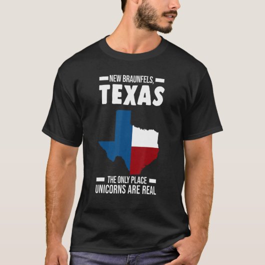 New Braunfels , Texas de enige staat van de VS T-shirt (Voorkant)
